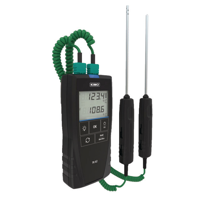 Digitale thermometer TK62 S + 3 voelers + koffer + cert.